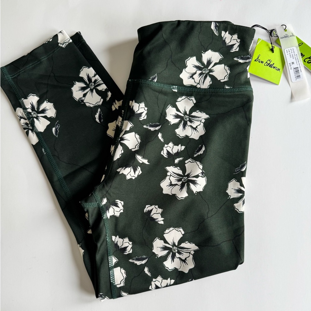NWT Sam Edelman Womens S Small Bold Garden Athletic Leggings Floral Capri